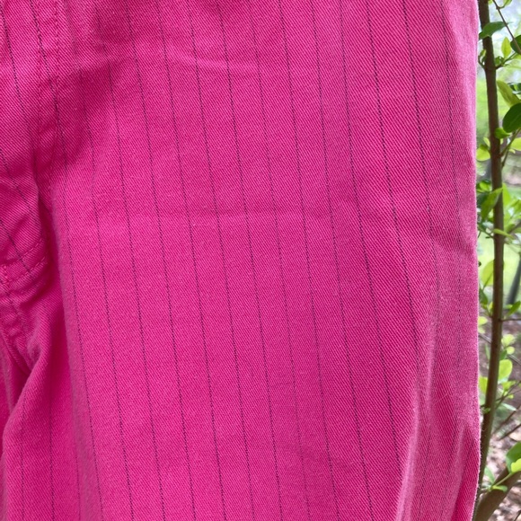 Y2K Pink Grey Pinstripe Dickies Capris Jrs 5 - Picture 5 of 15